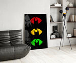 Colored Lips Glass Wall Art.