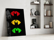 Colored Lips Glass Wall Art.