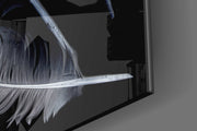 Feather Glass Wall Art.