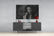 Tattooed Woman Glass Wall Art.