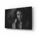 Tattooed Woman Glass Wall Art.