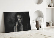 Tattooed Woman Glass Wall Art.