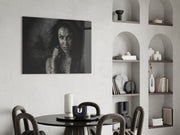 Tattooed Woman Glass Wall Art.