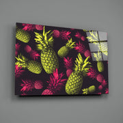 Pineapples Glass Wall Art.