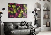 Pineapples Glass Wall Art.