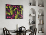 Pineapples Glass Wall Art.