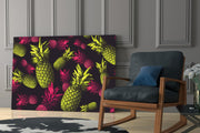 Pineapples Glass Wall Art.