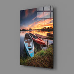 Boats Glass Wall Art.