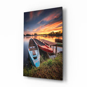Boats Glass Wall Art.