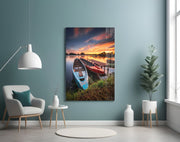 Boats Glass Wall Art.