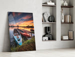 Boats Glass Wall Art.