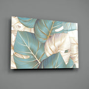 Leaves Glass Wall Art.