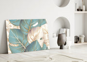 Leaves Glass Wall Art.