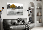 Yellow Tree Glass Wall Art.