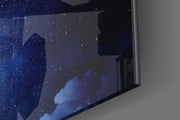 Moon bearer Glass Wall Art.