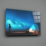 Starry Night Glass Wall Art.