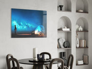 Starry Night Glass Wall Art.