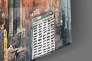 New York City Glass Wall Art.