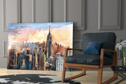 New York City Glass Wall Art.