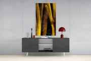 Yellow Story Glass Wall Art.