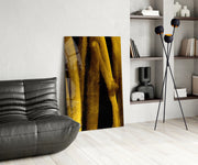 Yellow Story Glass Wall Art.