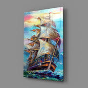 Sailboat Glass Wall Art.