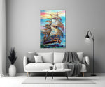 Sailboat Glass Wall Art.