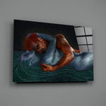 Water And Fire Glass Wall Art.