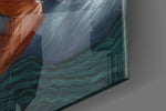 Water And Fire Glass Wall Art.