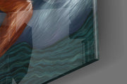Water And Fire Glass Wall Art.