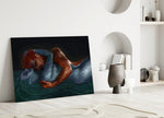 Water And Fire Glass Wall Art.