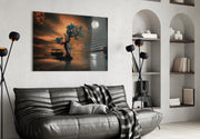Night of the Tree Glass Wall Art.