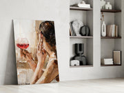 Wine and Women Glass Art.