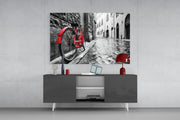 Street and Bicycle Glass Art.