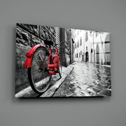 Street and Bicycle Glass Art.