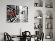 Street and Bicycle Glass Art.