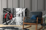 Street and Bicycle Glass Art.