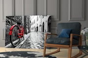 Street and Bicycle Glass Art.