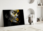 Yellow Paint Glass Art.
