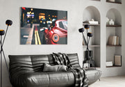 Vibrant Italian Supercar Glass Wall Art