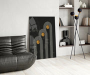 Three Dots Glass Wall Art.