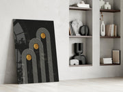 Three Dots Glass Wall Art.