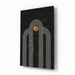 The Dot and Lines Glass Wall Art.