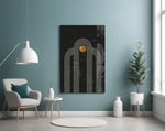 The Dot and Lines Glass Wall Art.