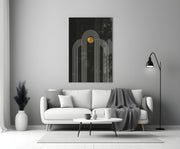 The Dot and Lines Glass Wall Art.