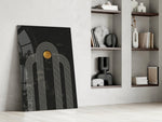 The Dot and Lines Glass Wall Art.