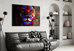 Lion Glass Wall Art.