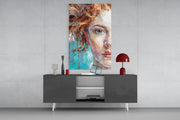Woman  Glass Wall Art.
