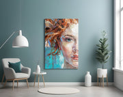 Woman  Glass Wall Art.
