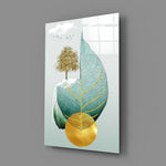 Tree on a Leaf Glass Wall Art.